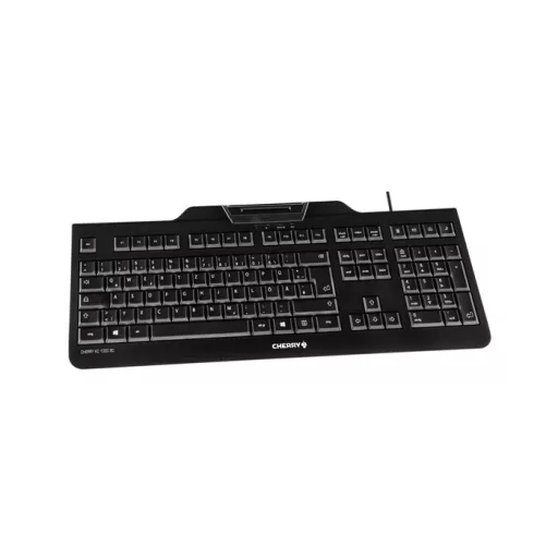 CHERRY KC 1000 SC billentyűzet USB QWERTZ Svájc Fekete