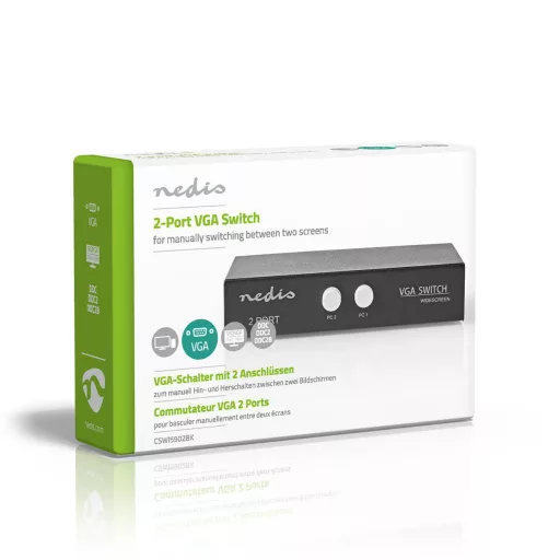 Nedis CSWI5902BK videojel kapcsoló VGA