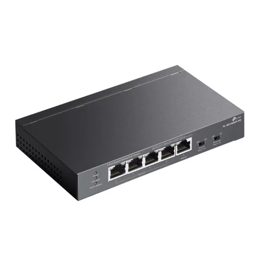 TP-Link TL-SG1005P-PD hálózati kapcsoló Gigabit Ethernet (10/100/1000) Ethernet-áramellátás (PoE) támogatása Fekete