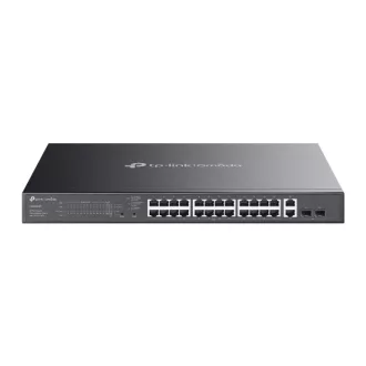   TP-Link Omada ES228GMP hálózati kapcsoló Vezérelt L2 Gigabit Ethernet (10/100/1000) Ethernet-áramellátás (PoE) támogatása Fekete
