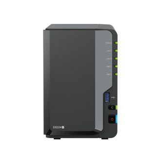   Synology DiskStation DS224+ tárolószerver NAS Asztali Intel® Celeron® J4125 2 GB DDR4 0 TB Fekete