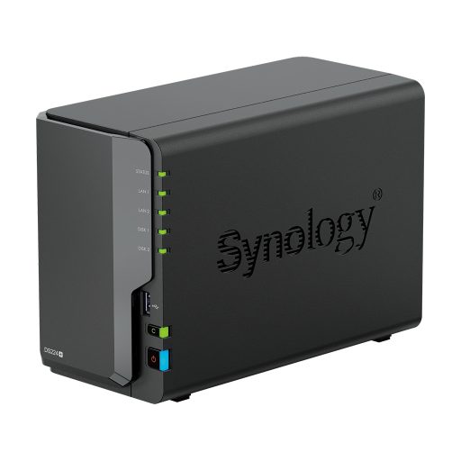 Synology DiskStation DS224+ tárolószerver NAS Asztali Intel® Celeron® J4125 2 GB DDR4 0 TB Fekete
