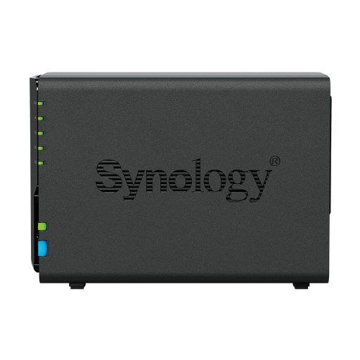 Synology DiskStation DS224+ tárolószerver NAS Asztali Intel® Celeron® J4125 2 GB DDR4 0 TB Fekete