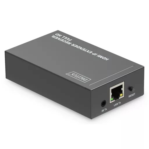 Digitus DS-55518 audió/videó jeltovábbító AV receiver Fekete
