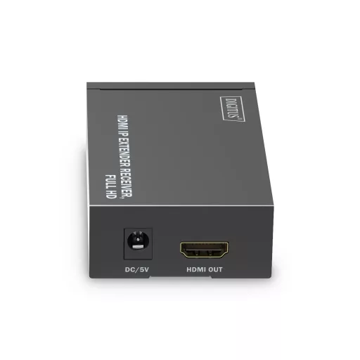 Digitus DS-55518 audió/videó jeltovábbító AV receiver Fekete