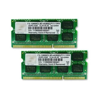 G.Skill 4GB DDR3-1600 SQ 2 x 2 GB 204-pin SO-DIMM