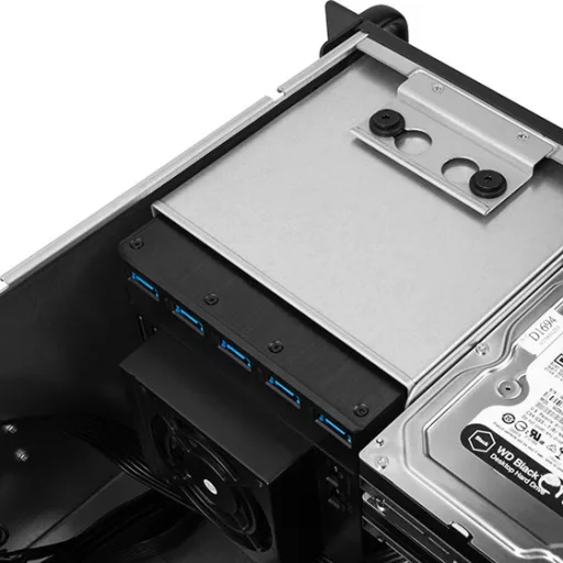 Silverstone RM41-H08 Rack Fekete