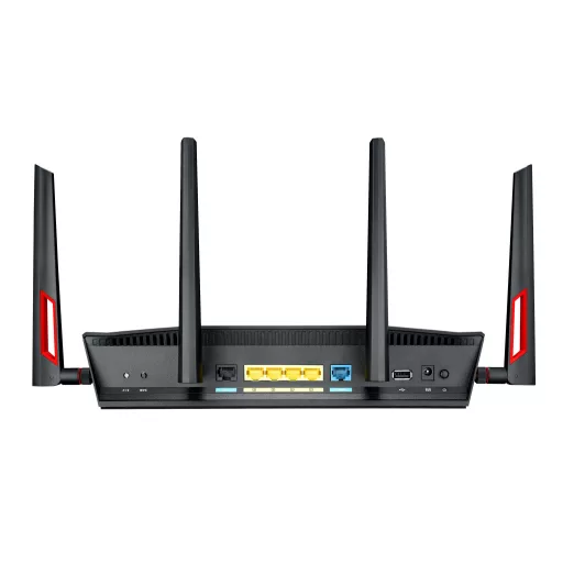 ASUS DSL-AC88U vezetéknélküli router Gigabit Ethernet Kétsávos (2,4 GHz / 5 GHz) Fekete