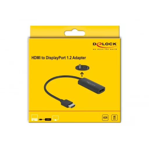 DeLOCK 63206 video átalakító kábel 0,24 M HDMI A-típus (Standard) DisplayPort + Micro-USB Fekete