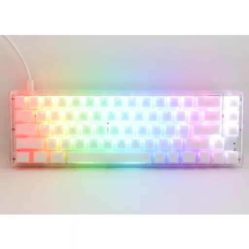 Ducky One 3 Aura White SF billentyűzet Játék USB QWERTY Nemzetközi amerikai Fehér