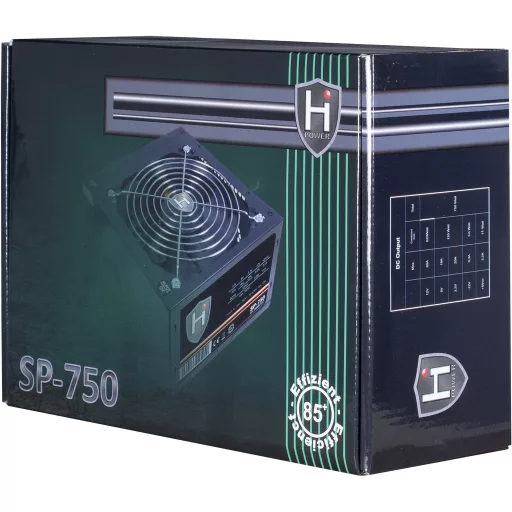 Inter-Tech HIPOWER SP-750 750 W 20+4 pin ATX ATX Fekete