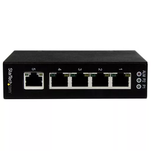 StarTech.com IES51000 hálózati kapcsoló Beállítást nem igénylő (unmanaged) Gigabit Ethernet (10/100/1000) Fekete