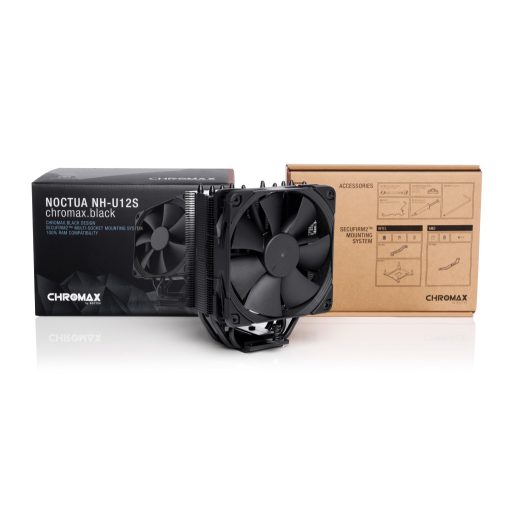 Noctua NH-U12S chromax.black Processzor Hűtő 12 cm Fekete