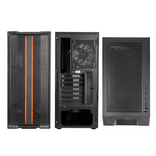 Kolink Inspire K12 ARGB Midi Tower Fekete, Átlátszó