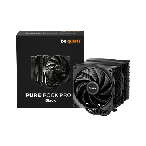 be quiet! Pure Rock Pro 3 Black Processzor Hűtő 12 cm Fekete 1 db