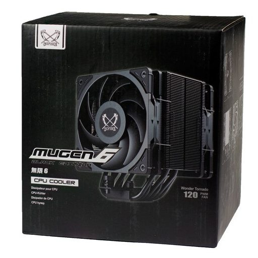 Scythe Mugen 6 Dual Fan Black Edition Processzor Ventilátor 12 cm Fekete 1 db