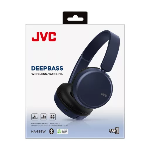 JVC HA-S36W Headset Vezeték nélküli Fejpánt Hívás/zene Bluetooth Kék