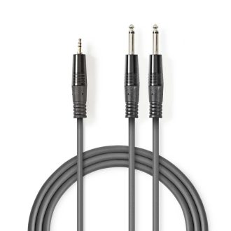   Nedis COTH23200GY15 audio kábel 1,5 M 2 x 6.35mm 3.5mm Szürke