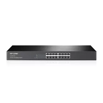   TP-Link TL-SF1016 hálózati kapcsoló Beállítást nem igénylő (unmanaged) Fast Ethernet (10/100) 1U Fekete