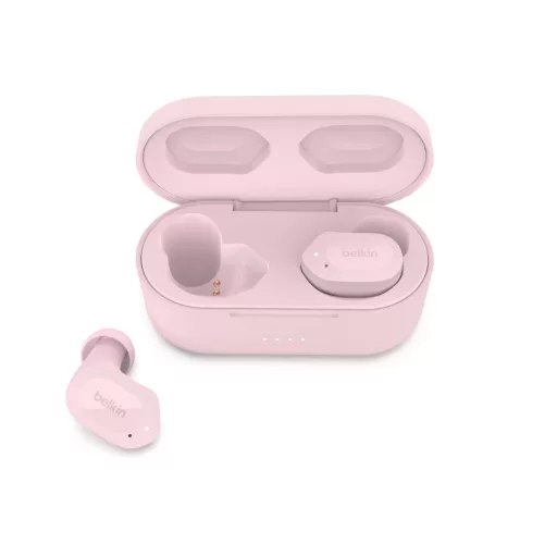 Belkin SOUNDFORM Play Headset True Wireless Stereo (TWS) Hallójárati Bluetooth Rózsaszín