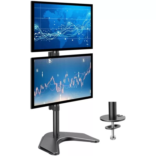 Techly ICA-LCD 2520V asztali TV konzol 68,6 cm (27") Fekete