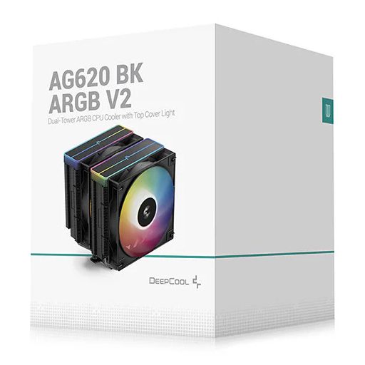 DeepCool AG620 BK ARGB V2 Chipset, Alaplap Hűtő 12 cm Fekete 1 db