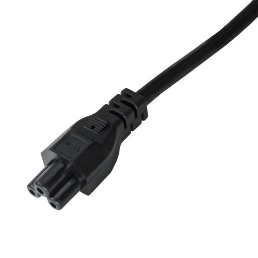 Akyga Power Cord AK-NB-01A for notebooks IEC C5 250V/50Hz 1,5m Fekete CEE7/7 C5 csatlakozó