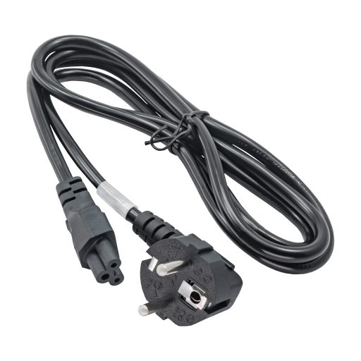 Akyga Power Cord AK-NB-01A for notebooks IEC C5 250V/50Hz 1,5m Fekete CEE7/7 C5 csatlakozó