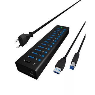   ICY BOX IB-AC6113 USB 3.2 Gen 1 (3.1 Gen 1) Type-B 5000 Mbit/s Fekete