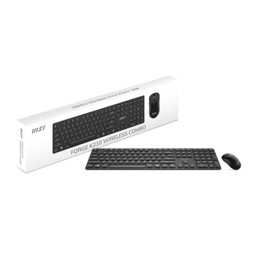 MSI FORGE K210 WIRELESS COMBO billentyűzet Egér mellékelve Otthoni/irodai USB Fekete