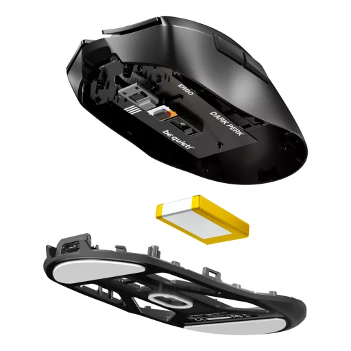 be quiet! Dark Perk | Ergo egér Játék Jobbkezes RF Wireless + USB Type-C Optikai 32000 DPI