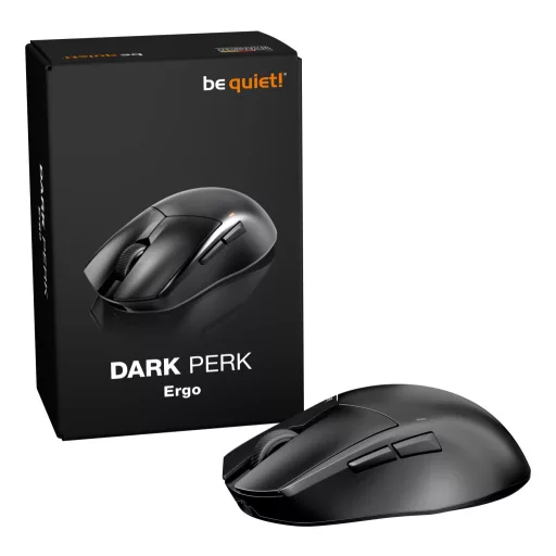 be quiet! Dark Perk | Ergo egér Játék Jobbkezes RF Wireless + USB Type-C Optikai 32000 DPI