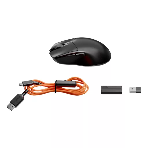 be quiet! Dark Perk | Ergo egér Játék Jobbkezes RF Wireless + USB Type-C Optikai 32000 DPI