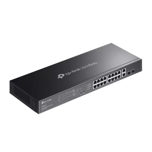 TP-Link Omada ES220GMP hálózati kapcsoló Vezérelt L2 Gigabit Ethernet (10/100/1000) Ethernet-áramellátás (PoE) támogatása Fekete