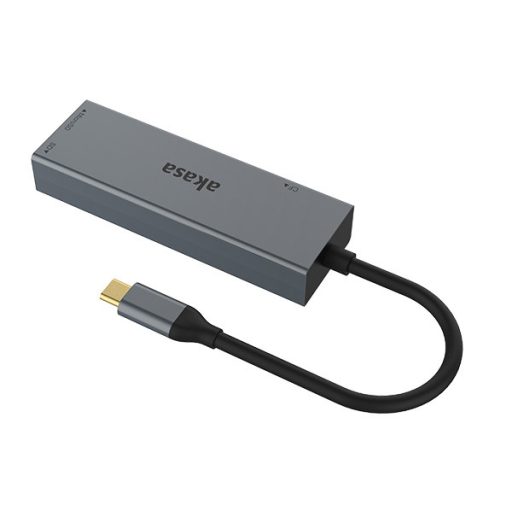 Akasa AK-CR-09BK kártyaolvasó USB 2.0 Type-C Szürke