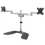 StarTech.com ARMDUALSS asztali TV konzol 81,3 cm (32") Fekete, Ezüst