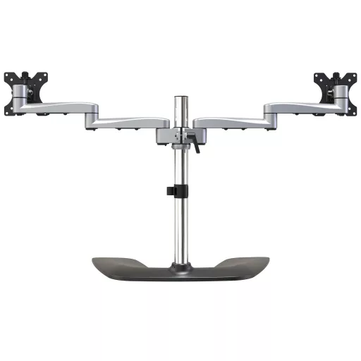 StarTech.com ARMDUALSS asztali TV konzol 81,3 cm (32") Fekete, Ezüst