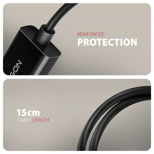 Axagon RVD-HI20N video átalakító kábel 0,15 M DisplayPort HDMI Fekete
