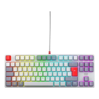   CHERRY K4V2 TKL billentyűzet Játék USB QWERTZ Német Szürke, Világosszürke, Vörös