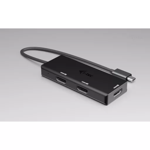 i-tec C31TRIPLE4KHDMIPD video átalakító kábel 0,2 M USB C-típus 3 x HDMI Fekete