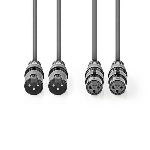 Nedis COTH15030GY50 audio kábel 2 x XLR (3-pin) Szürke