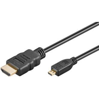   Goobay 53785 HDMI kábel 2 M HDMI A-típus (Standard) HDMI D-típus (Micro) Fekete