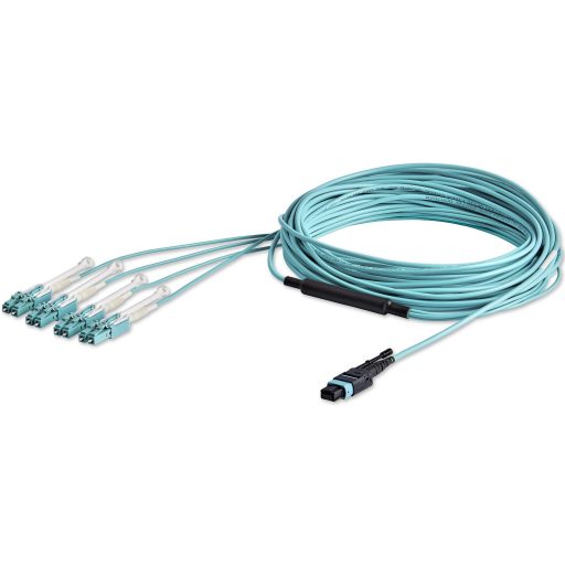 StarTech.com MPO8LCPL10M InfiniBand és száloptikai kábel 10 M MPO/MTP 8x LC Türkizkék