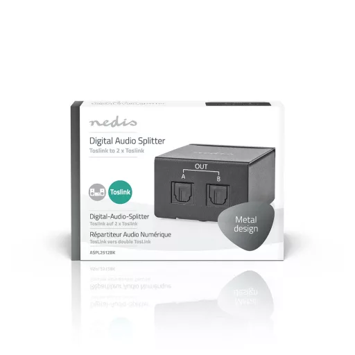 Nedis ASPL2512BK audio elosztó Fekete