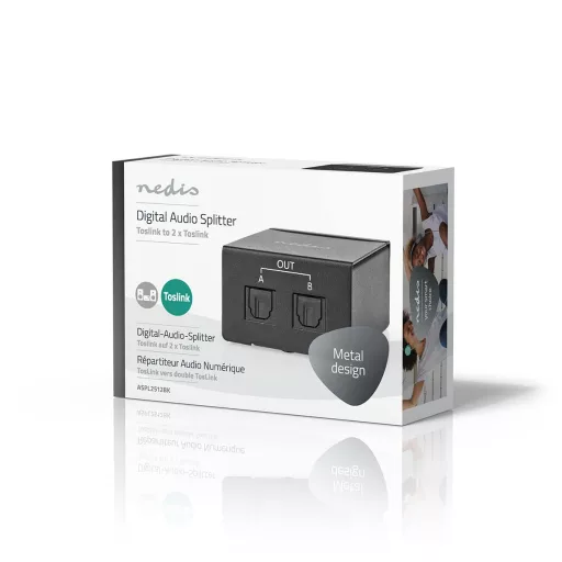 Nedis ASPL2512BK audio elosztó Fekete