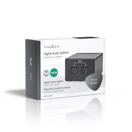 Nedis ASPL2512BK audio elosztó Fekete