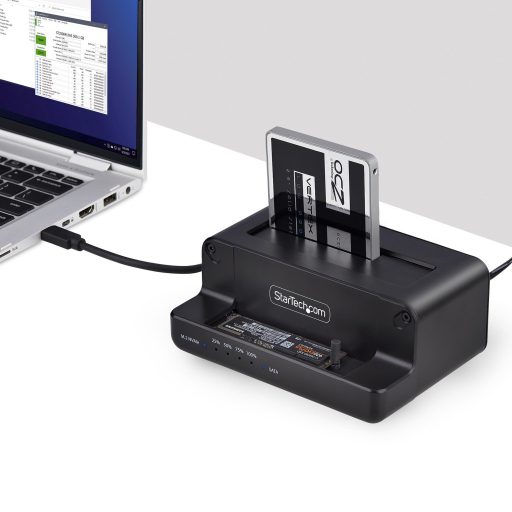 StarTech.com N2-M2-SSD-DUPLICATOR duplikátor HDD/SSD másoló Fekete 1 másolatok