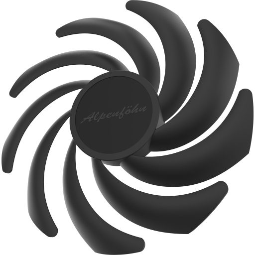 Alpenföhn JetStream Slim 12 cm Fekete 1 db