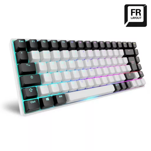 Sharkoon SKILLER SGK50 S3 billentyűzet Játék USB AZERTY Francia Fehér