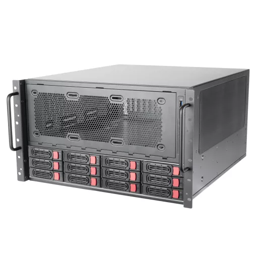Silverstone RM61-312 Rack Fekete